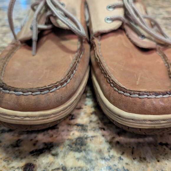 Sperry Boat Shoe Men's 10.5 M Billfish 3-Eye Light Tan Leather 0799023 - Picture 4 of 8